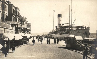 Constantinople Waterfront Street c1910s Real Photo Vintage Postcard bhn