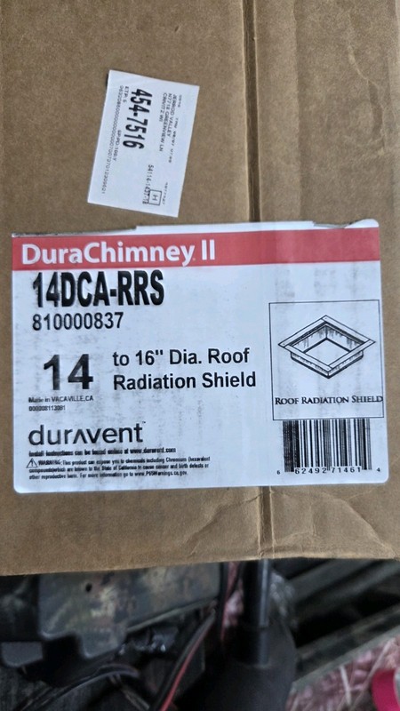 duravent 2  14DCA-RRS 14/16 Diameter Roof Radiation Shield.