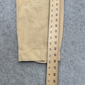 NUON Paperbag Cargo Ankle Pants Women 30 Tan Brown High Rise Cotton Casual 26x26