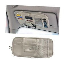 Car Sun Visor Organizer - Sunglasses Holders with Multi-Pocket Net GRAY