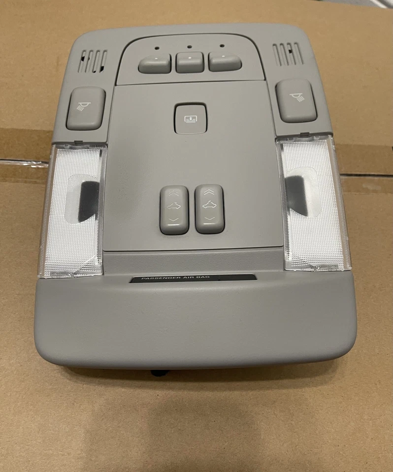 Cadillac DTS 2006-2008 consola aérea domo mapa luz Homelink gris Foto 2 de 4