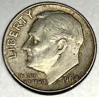 1964-D Roosevelt Dime - Circulated Condition - 90% Silver - US Coin - 3186