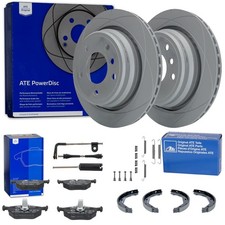 ATE Powerdisc BREMSENSET + HANDBREMSE HINTEN passend für BMW 5er E39 Kombi