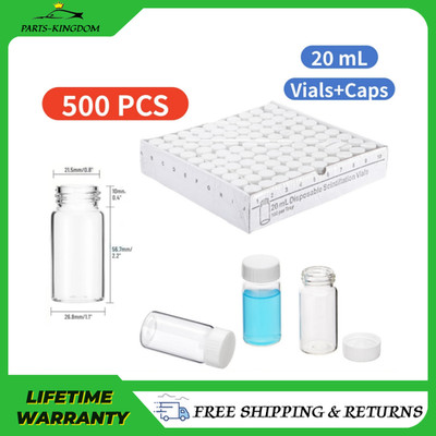 500Pcs 20ml Scintillation Vials Transparent Borosilicate Glass Counting Vials