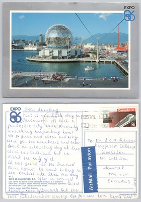 c26748 Expo Centre Vancouver British Columbia Kanada Postkarte 1986 Briefmarke