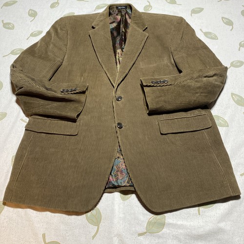 Polo Ralph Lauren Sport Coat Blazer 46L Mens Corduroy Brown 100% Cotton - Picture 1 of 13