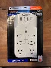 Commercial Electric LA-12A Smart Surge Protector, 6-Outlet, 4 USB, Hubspace Powe