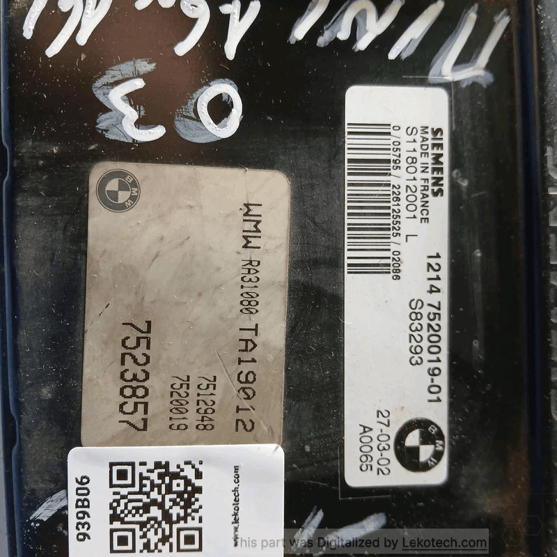 Centralina iniezione  MINI MINI (R50/R53) 1.6 16V(120Kw) Cooper S Ber. - Immagine 2 di 2