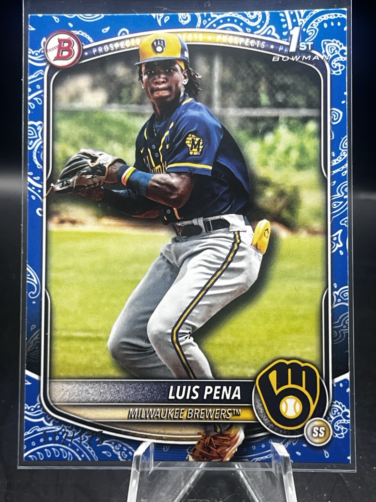 2025 Bowman 1st Bowman Blue Pattern Luis Pena /125 #BP-38
