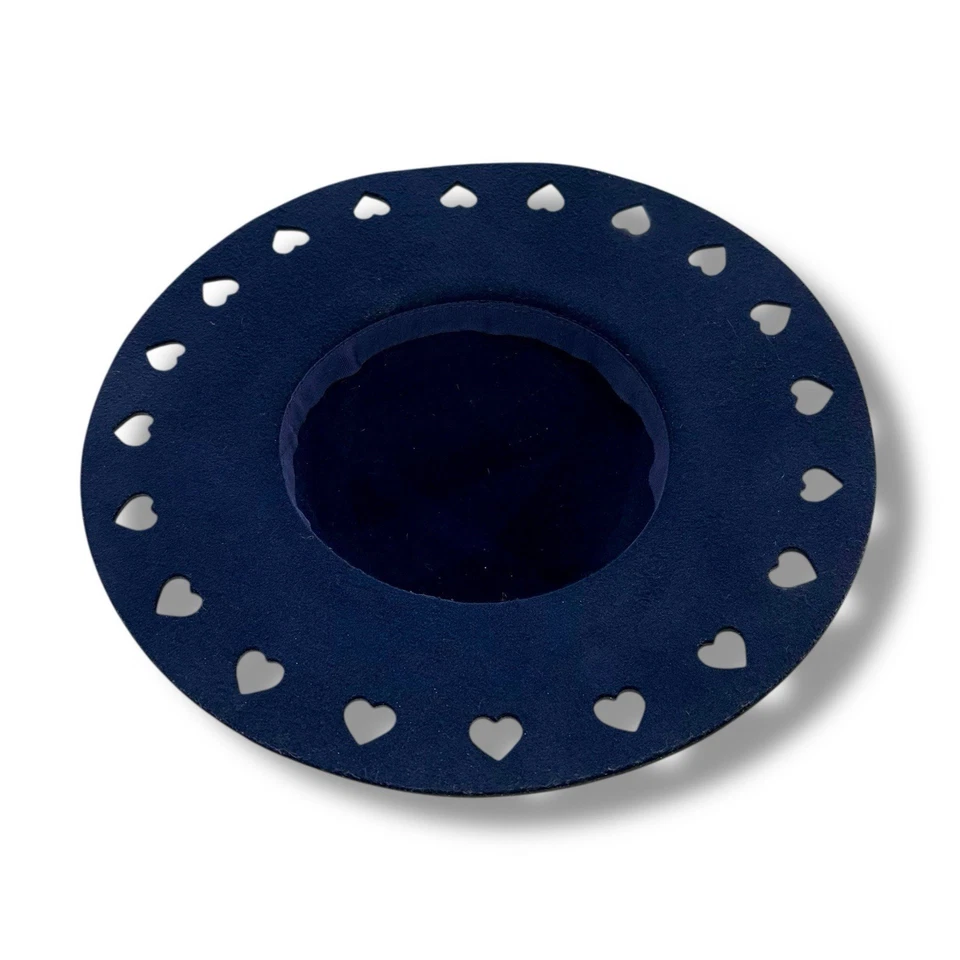 Gymboree Girl’s Navy Blue Heart Cutout Felt Hat - Image 4 of 4