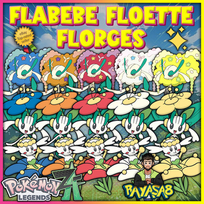 Flabebe Floette Florges Alpha alle Farben Pokemon Legenden ZA 6IV  Shiny/Non
