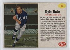 1962 Post Kyle Rote #27 0nr3