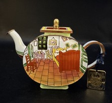 CHARLOTTE DI VITA ENAMEL MINI TEAPOT VAN GOGH  Bedroom At Arles HAND PAINTED