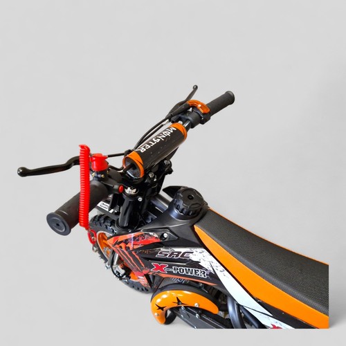 SRC Mini 49cc Dirt Bike Benzin 50cc Kinder Offroad Motorrad Scrambler - ORANGE - Bild 9 von 14