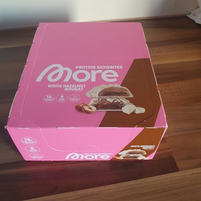 More Nutrition Protein Satisbites White Hazelnut Nougat  NEU & OVP 