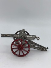 Vintage Barclay USA Lead Metal Toy Cannon Spring Loaded