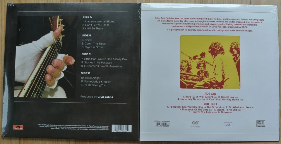 ERIC CLAPTON I Still Do 2-LP Gate 180g Vinyl + BLIND FAITH Hyde Park '69 LP - Image 3 of 4