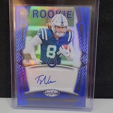 Panini 2025 Certified Tyler Warren #RSI-TWN Rookie Mirror Blue 30/50 Autograph