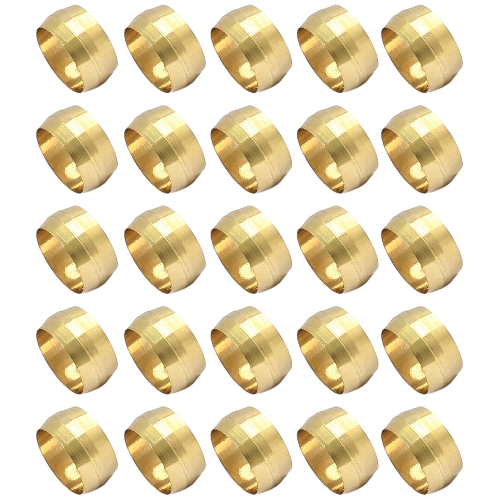 Brass Compression Fitting Ferrule Sleeve 1/2 Inch Tube OD Hardware Parts