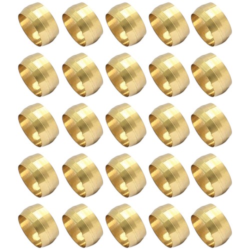 Brass Compression Fitting Ferrule Sleeve 1/2 Inch Tube OD Hardware Parts