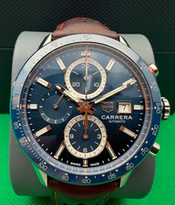 TAG Heuer Carrera CBM2112 Calibre 16 Stainless Steel Blue Dial Mens Watch 41mm 2