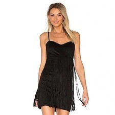 BB Dakota Black Pleated Babydoll Mini Dress