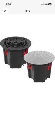 Klipsch PIC-650-T In Ceiling Speaker (Pair) w/ Black & White Grills-New Sealed