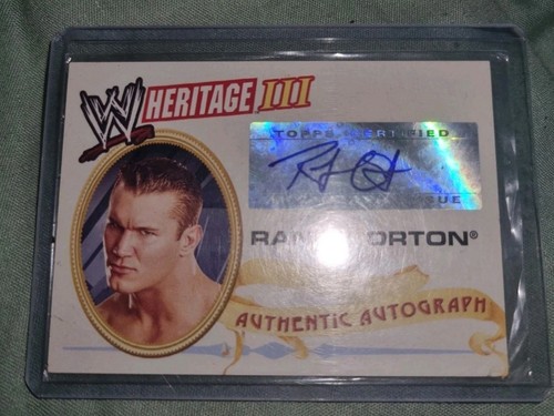 WWE Randy Orton Autographed Heritage III 2007 Signed WWF Topps Card RKO Viper - Picture 5 of 8