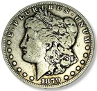 1879-CC Morgan Silver Dollar *Great Key Carson City Mint* Clear CC