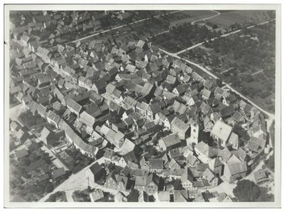 ZZ-9352/ Hochstadt Maintal  Foto Luftbild 17 x 12 cm ca.1935