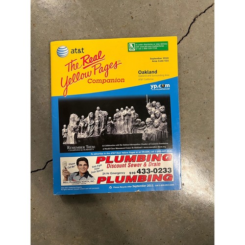 Oakland, California Phone Book Yellow Pages - September 2010 Area Code 510 AT&T