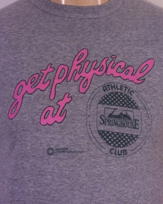 vintage 80s Athletic Springhouse Club T-Shirt Get Physical single stitch USA M