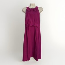 Marc By Marc Jacobs Open Back Pink Bow Sia Dress Silk/Cotton Blend Size 6
