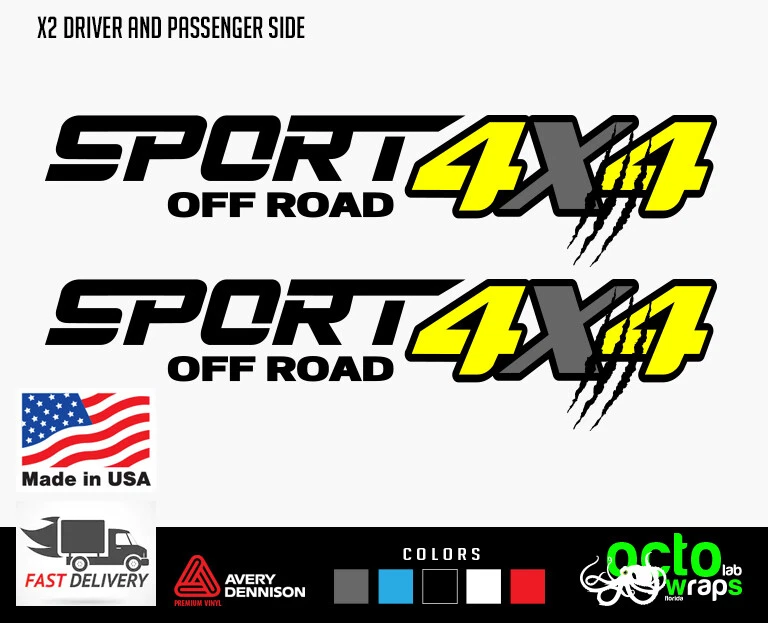 Se adapta a Nissan Frontier Offroad 4X4 Sport F150 Silverado Sierra calcomanía lateral pegatina Foto 3 de 4