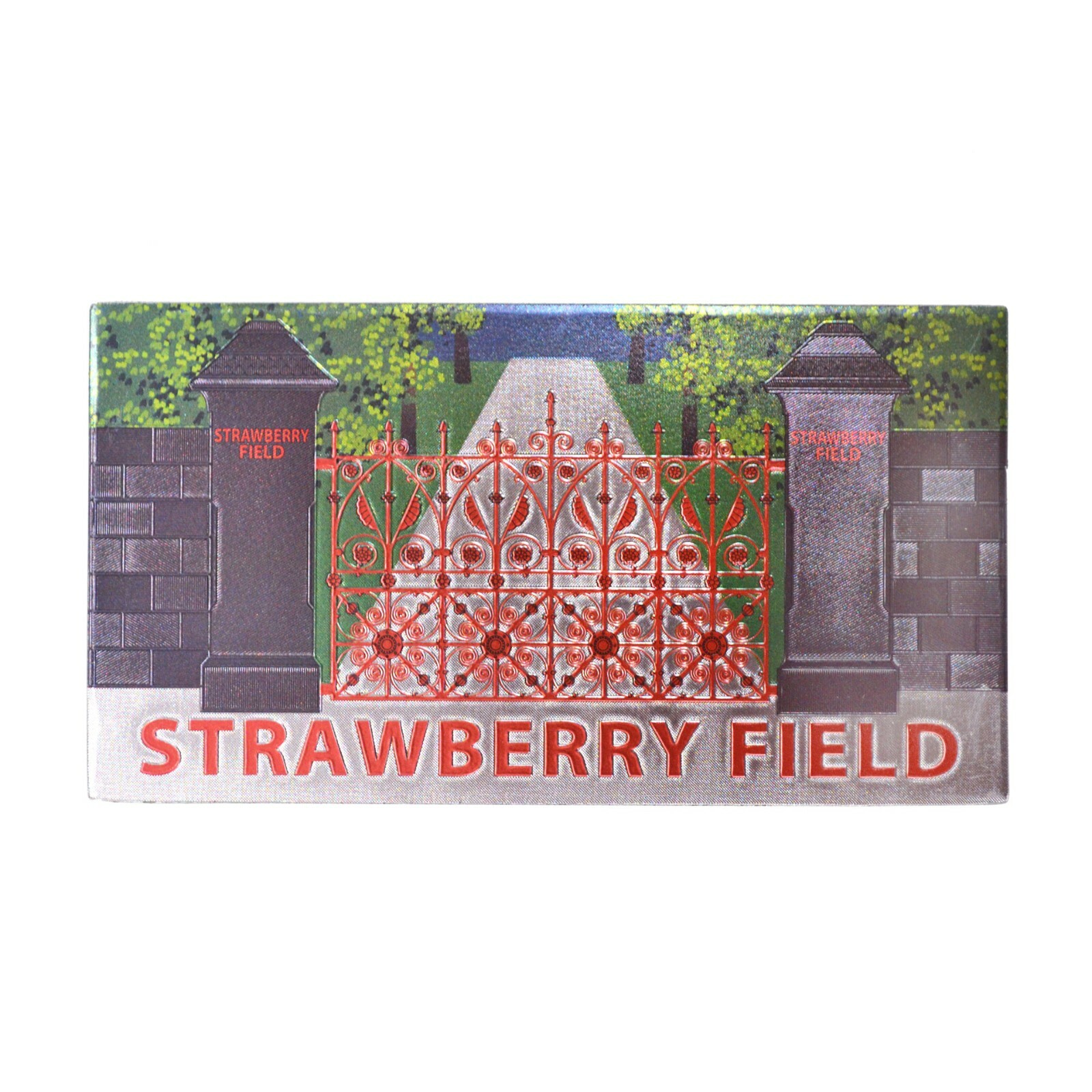 Strawberry Field Gates Foil Fridge Magnet