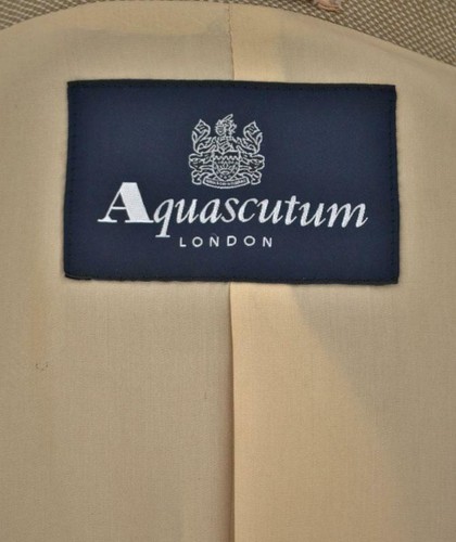 #28 AQUASCUTUM LONDON Camel Lady Woman Pea coat Blazer Jacket 100% wool - NEW - Picture 4 of 9