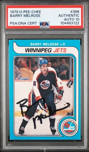 1979 O-Pee-Chee #386 Barry Melrose Signed Rookie Autograph RC PSA 10 Auto ESPN