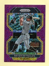 2022 Panini Prizm FOTL PURPLE SHIMMER Bryan Reynolds #/7 SP - #18 - PIRATES