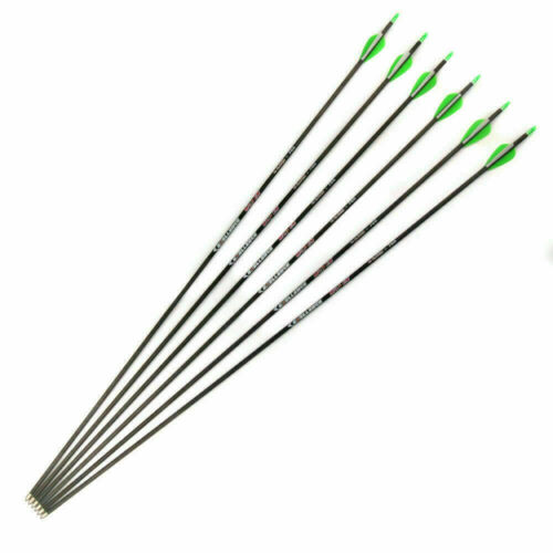30" Pure Carbon Pfeile Wirbelsäule 700 OD 5,6mm Bogenschießen Kunststoff Flügel Jagd Training - Bild 2 von 12