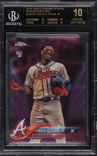 2018 Topps Chrome Update Ronald Acuna Jr RC🔥Pink Refractor🔥BGS 10 BLACK LABEL