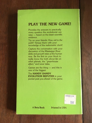 Handy Dandy Evolution Refuter by Robert E Kofahl Beta Book 1980 Science Design - Picture 2 of 5