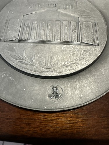 Vintage Bolschoi-Theater Moskau Metall Wandplakette UdSSR Russisch - Bild 3 von 3