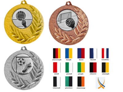 THOST Medaille Sport Ø 50 mm incl. Emblem, Band & Beschriftung (1-5-10-20 Stück)