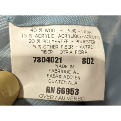 Joan Leslie Vintage Wollmischung pastellblau und lila karierter Blazer Gr. 14 - Bild 4 von 9