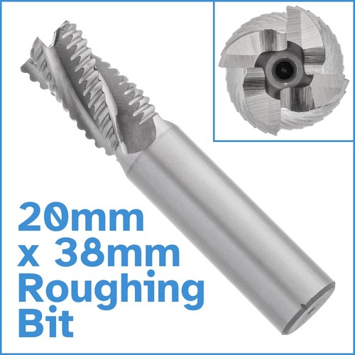 20mm x 38mm Coarse Tooth Slotted Roughing Bit 4 Flute End Mill 20mm