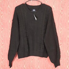 GAP BOYS YOUTH BLACK PULLOVER SWEATER SIZE L LONG SLEEVE ROUND NECK NWT