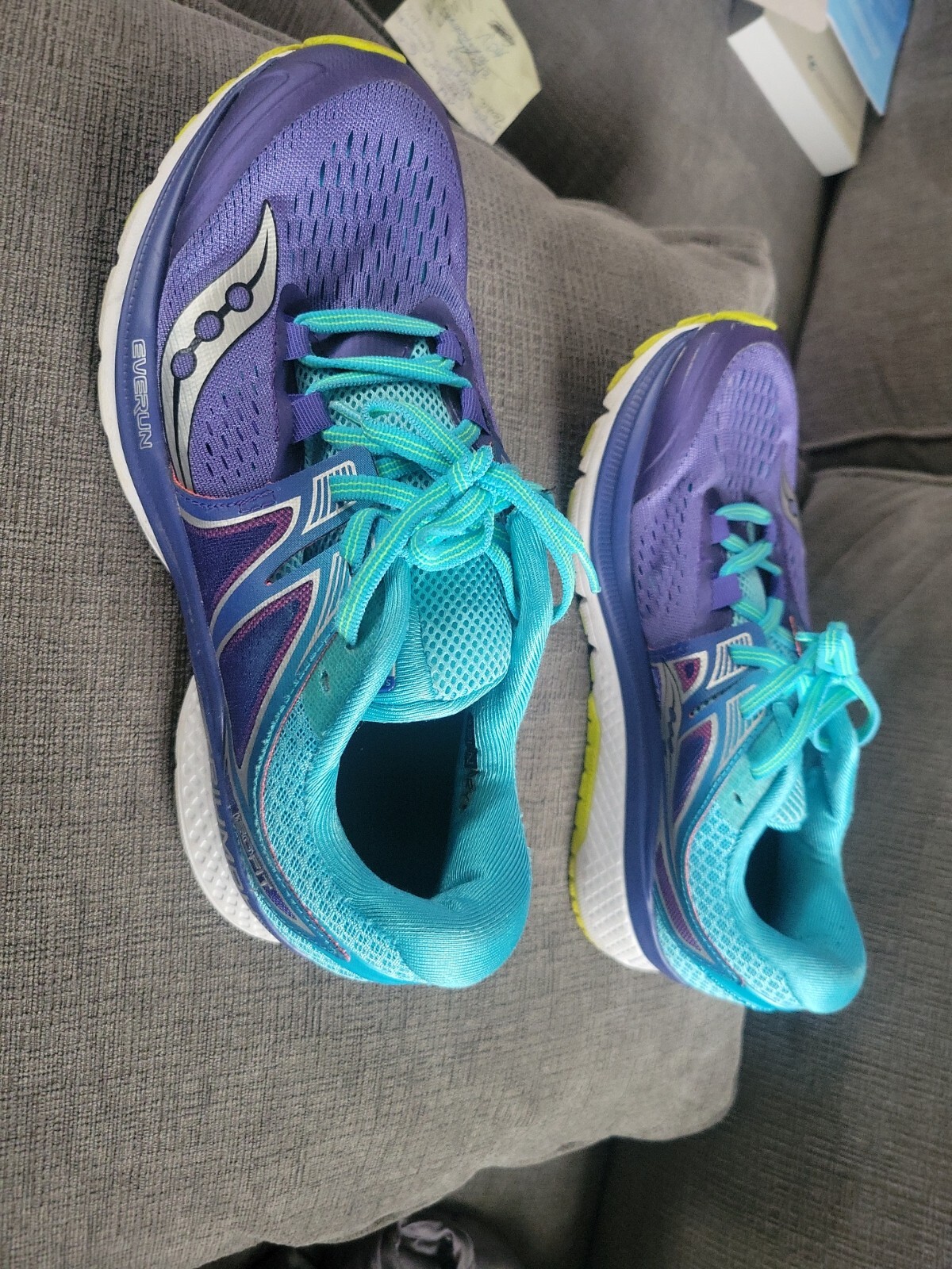 Saucony Womens Purple Blue Triumph ISO 3 S103461 Lace Up Running Shoes