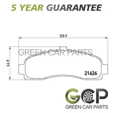 Brake Pads Set Front GCP Fits Nissan Micra 1992-2003 1.0 1.3 1.4 1.5 D