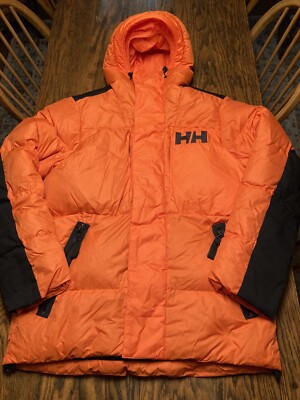 HELLY HANSEN Men's Arctic Patrol Duck Down Parka Orange