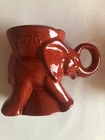 Frankoma Pottery Political Mug / Cup Red GOP Elephant 1976 -